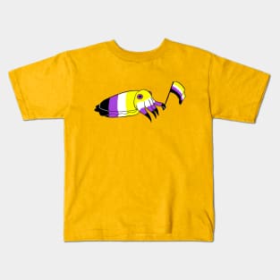 Cuttlefish Pride - Nonbinary Variant Kids T-Shirt